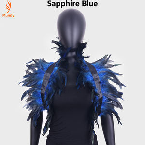 Chales de Encaje con Plumas de Lujo Estilo Punk Gótico para Disfraces de Halloween, Chal, Capa, Collar de Hombro, Cómodo, Color Personalizado - Product Image 3