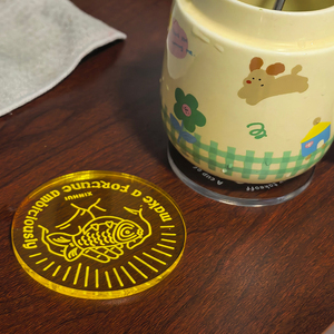 Tùy chỉnh đầy màu sắc Acrylic uống đế lót ly, cách nhiệt Non-Slip Pads Đối với trang trí nội thất bảng - Product Image 1