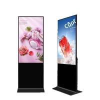 Kiosque publicitaire vertical sur pied avec écran tactile infrarouge double face haute définition 4K, affichage intelligent pour l'information en magasin