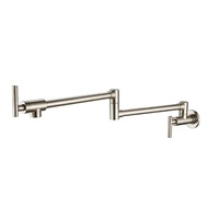 Robinet de cuisine/salle de bain mural monocommande en acier inoxydable 304 brossé, avec douchette latérale, eau chaude/froide, design contemporain