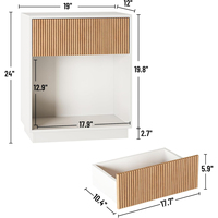 Chevet double minimaliste moderne avec décoration en bois pour chambre à coucher et table d'appoint de salon