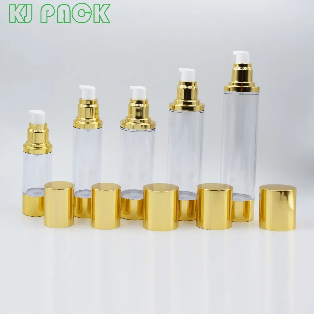 100ml 80ml 50ml 30ml 15ml luxus silber gold aluminium kosmetische spray airless dispenser pumpe matt kunststoff flasche großhandel