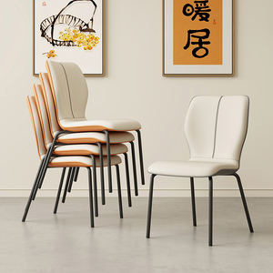 Ensemble de salle à manger en cuir noir et or de luxe nordique chaises d'hôtel modernes pour la maison et le restaurant - Product Image 3