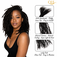 Ekstensi Rambut Manusia Nano Interlock 0,2cm Sisterlocks 100% Buatan Tangan Penuh Micro Locs Siap Dipasang dari Salon Boutique AS
