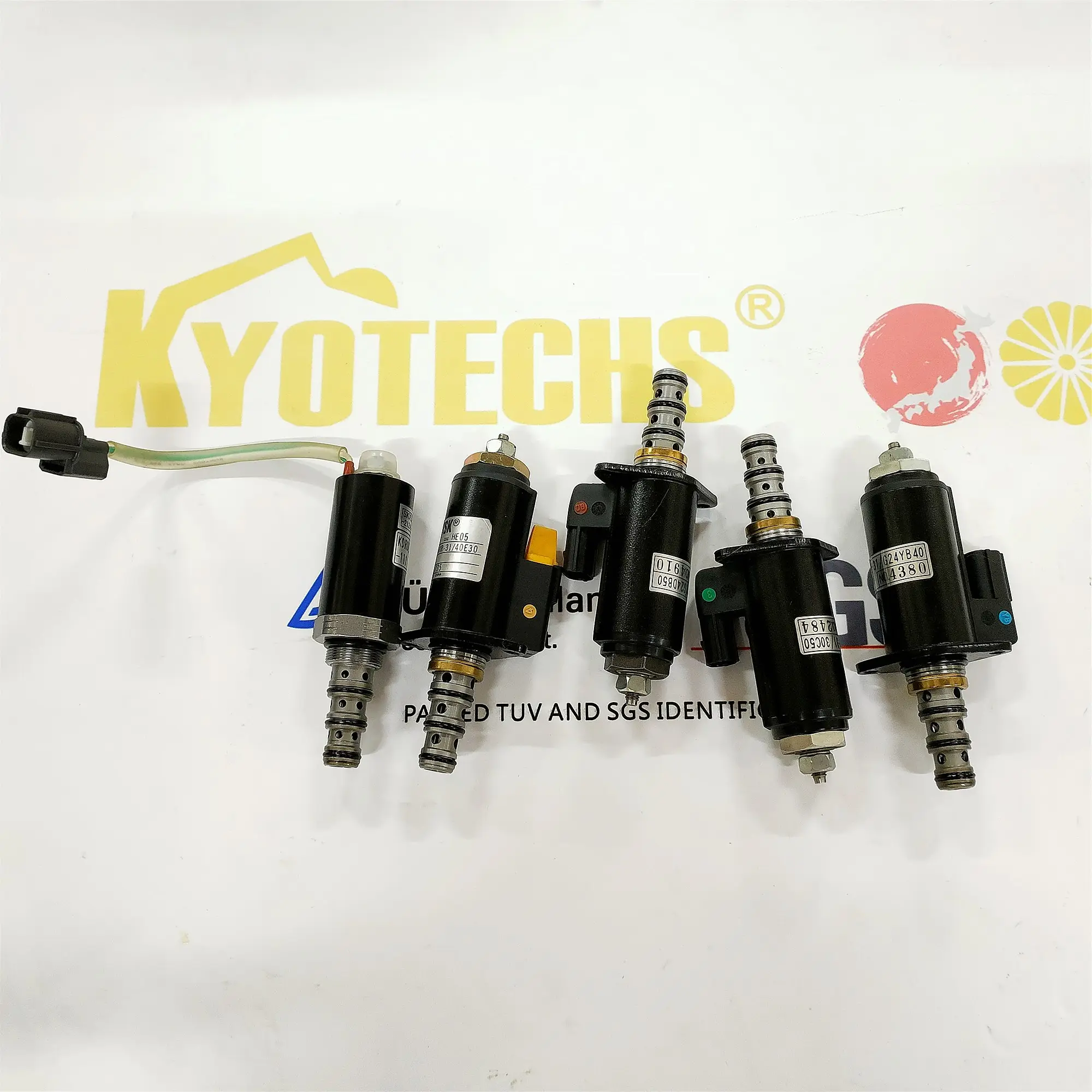 Запасные части экскаватора SK200-6E/230-6E/250-6E Соленоидный клапан YT35V00013F1 безопасный замок KWE5K-31/G24 DA50 для Kobelco