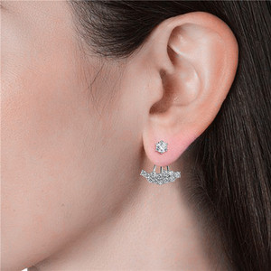 Sterling Silver 925 <span class=keywords><strong>Claire</strong></span> Bông tai tôn tạo với Swarovski tinh thể đồ trang sức mới nhất đồ trang sức daisini người phụ nữ Stud Bông tai - Product Image 6