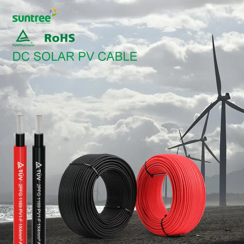 Solar panel wire PV1-f cable for solar panel connection to inverter  with a service life of 25 years