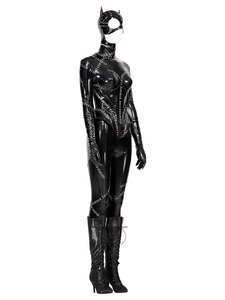 2026 Novedad: Catsuit de cuero sintético sexy talla grande, estilo <span class=keywords><strong>Catgirl</strong></span>, de PVC y látex, con abertura frontal en la entrepierna, mono exótico, disfraces fetichistas. - Product Image 2