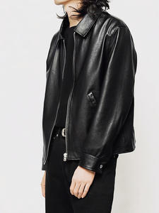 แจ็คเก็ตหนังแกะสไตล์อเมริกันคลาสสิกใหม่ ฤดูใบไม้ผลิ 2026 แฟชั่นทันสมัย ย้อนยุค หนังแท้สำหรับผู้ชาย - Product Image 1