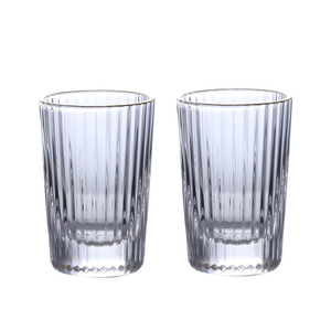 Jugo Agua Beber 15ml Rayas verticales Claro Whisky Vaso de chupito Acanalado Licor Vaso de chupito de vino - Product Image 2
