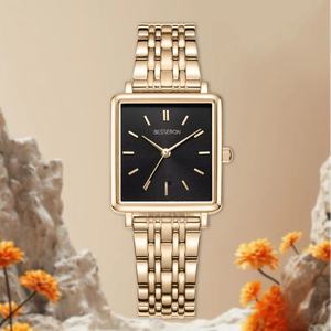 Reloj de Cuarzo Analógico Cuadrado de Lujo para Mujer, con Correa de Acero Inoxidable, Logotipo Personalizado, Diseño Personalizado para Mujer, a la Moda - Product Image 3