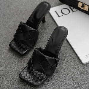 CSS37 2020 diapositive tacco alto bianco nero <span class=keywords><strong>sandali</strong></span> di Modo per le donne pompe tacco alto - Product Image 2