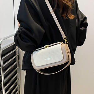 Nouvelle mode pour femmes petit carré couleur-bloc fermeture à glissière sac à bandoulière avec doublure en polyester Source d'usine polyvalente - Product Image 2