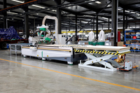 Ligne de production de meubles en bois : Routeur CNC ATC pour le travail du bois, machine de nesting à chargement et déchargement automatiques pour portes