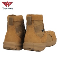 Bottes tactiques Yakeda, chaussures de randonnée décontractées en cuir à lacets, bottes de randonnée en cuir véritable pour hommes, bottes de combat pour le désert
