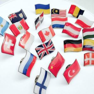 Pin de Solapa con Bandera Nacional de País, Impresión Offset, Resina Epoxi, Insignia de Doble Bandera Personalizada Sin Pedido Mínimo - Product Image 5