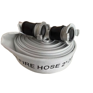 Tuyau d'incendie blanc doublé de PVC, longueur 10m-30m, marque Geshui, flexibilité supérieure pour les opérations de sauvetage d'urgence, résistance à haute pression - Product Image 2