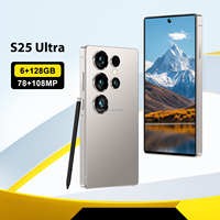 Últimas Tendencias, Teléfono Inteligente S25 Ultra Mini HD de 5.0 Pulgadas, 6+128 GB, Batería de 4800 mAh, Android 14, Navegación GPS, Doble SIM, Desbloqueado