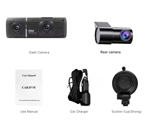 <span class=keywords><strong>Cam</strong></span>éra embarquée double objectif 1,5 pouce avec enregistrement 2,5K+1080P pour l'avant/l'intérieur/le arrière, trois voies, WiFi 5G, contrôle par application, capteur G et vision nocturne - Product Image 6