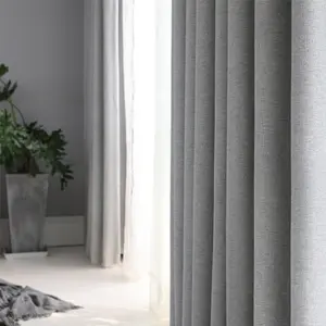 Cotton and linen curtains blackout velvet linen curtain cloth bedroom living room Nordic curtains modern blackout cloth