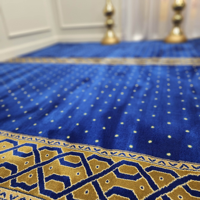 Tapis de prière musulman durable résistant aux taches, tapis de prière pour église et salle de prière, tapis de mosquée mural en nylon imprimé de qualité supérieure