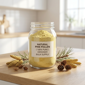 Poudre de <span class=keywords><strong>pollen</strong></span> de pin à paroi cellulaire brisée naturelle, <span class=keywords><strong>pollen</strong></span> pur de Pinus Massoniana pour complément alimentaire, poudre superalimentaire en vrac - Product Image 4