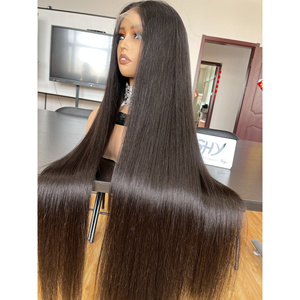 Perruque frontale en dentelle de qualité supérieure HD 13*5, couleur naturelle, cheveux humains en dentelle transparente prépliés pour femmes blanches - Product Image 2