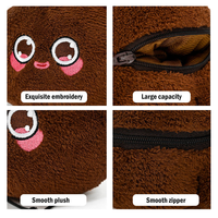 Pochette en peluche personnalisée motif dessin animé, sac de rangement doux pour la peau, pour le rangement quotidien à la maison, cadeau de vacances, souvenir d'événement, pour les acheteurs en gros