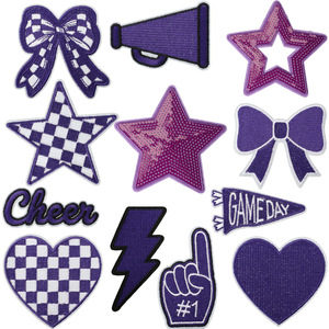 <span class=keywords><strong>Patches</strong></span> de Bordado Temáticos para o Dia de Jogo, Apliques Termocolantes, <span class=keywords><strong>Patches</strong></span> Decorativos Modernos DIY para Roupas, Jeans e Mochilas - Product Image 2