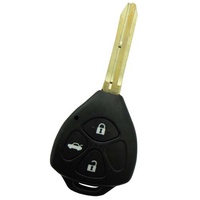 Coque de clé télécommande à 2 boutons avec lame de clé non taillée, coque de clé vide de remplacement pour Toyota Corolla
