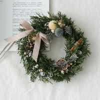 Couronne de vigne miniature de 10 cm, couleur marron naturel, faite à la main, pour fleurs séchées, plantes préservées, décoration murale, mariage, Noël