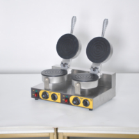 Nueva Máquina Eléctrica Comercial de Doble Cabezal para Rollos de Pollo y Panqueques de Huevo, 220V, de Acero Inoxidable de Grado Alimenticio, Ajustable