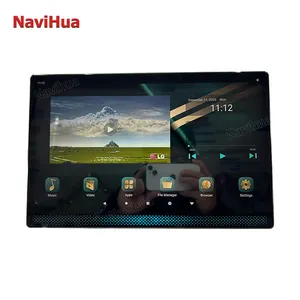 Navihua sandaran kepala mobil Android, sandaran kepala layar sentuh 14 "TV pintar, Monitor Android, sistem hiburan kursi belakang