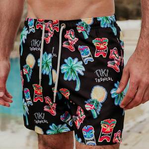 Manufacturer Wholesale Sports Cargo Printed Beach Shorts Swim <b>Trunks</b> <b>Men</b> Custom Logo Drawstring Swim Quick Dry Shorts - Product Image 1