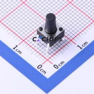 TSD001A09526A Tactile Switch Through hole Component (THT)-4P,6x6mm Switch Round Button 2.6N Through Hole 6mm - Product Image 1