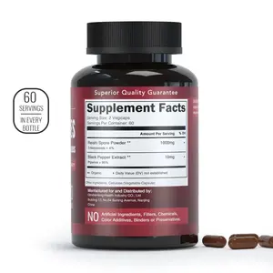 Ganoderma lucidum תמצית כוח לינגג'י קפסולות פטריות רישי אורגניות קפסולת אבקת דרגי רקיק שבור - Product Image 3