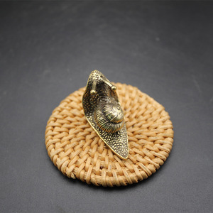 Brass Snail Figurine Antique Bronze <b>Desk</b> Ornament Craft Gift <b>Rustic</b> Style Office Decor - Product Image 4