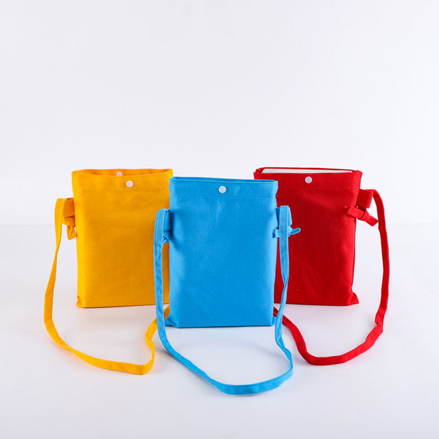 Customized Screen Print Canvas Crossbody Bag Adjustable Strap Portable Lightweight Mini Tote Phone Pouch Casual Shoulder Bag