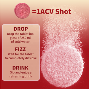 Tabletas Efervescentes de Vinagre de Manzana Orgánico de Marca Privada OEM, Tabletas de Vinagre de Sidra de Manzana Naturales para Quemar Grasa y Adelgazar - Product Image 4