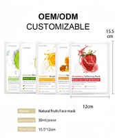 Soins de la peau anti-âge visage masque facial plante naturelle fruit Vc oem feuille de blanchiment masque facial hydratant