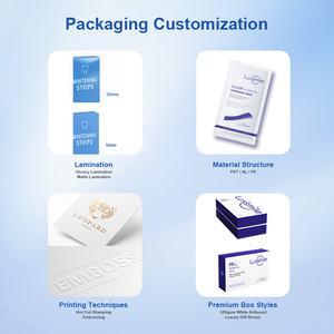 Kit de 14 Traitements de Blanchiment Dentaire Sans Peroxyde PAP Luxsmile Personnalisé, Bandes de Blanchiment des Dents Blanches - Product Image 5