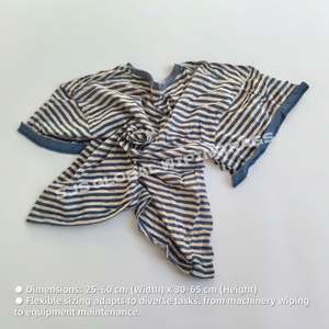 Chiffons de t-shirts recyclés coupés, colorés, 100% coton, pour le nettoyage industriel des machines - Product Image 3