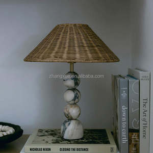 Bostone doğal mermer masa lambası çalışma odası yatak odası başucu lambası mantar ev dekorasyon - Product Image 1