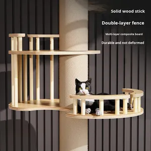 Moderna Torre para Gatos de Sisal Grande, Ecológica, Ahorra Espacio, con Poste Rascador, Casa para Gatos, de Piso a Techo, Multinivel, de Lujo, Personalizable - Product Image 5