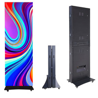 Pantalla Plegable y Extraíble para Carteles, Diseño Nuevo, Máquina de Publicidad de Aluminio Fundido a Presión HD, Adecuada para Publicidad en Tiendas
