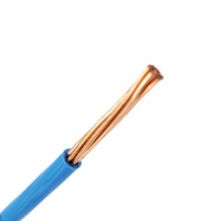 Câble de terre en cuivre ZR-BVR, câble électrique flexible isolé en PVC, résistant à l'eau, câble électrique à âme pleine pour l'alimentation