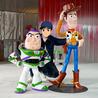 Estatua de Resina Personalizada a Escala 1:1 de Buzz Lightyear y Woody de Toy Story, Escultura de Fibra de Vidrio para Tiendas y Parques Temáticos