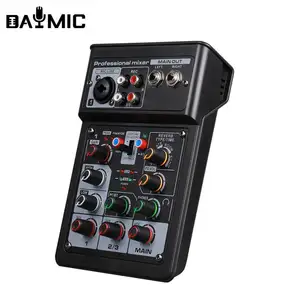 professional portable mini usb audio interface DJ mixer console echo for musical instrument microphone recording