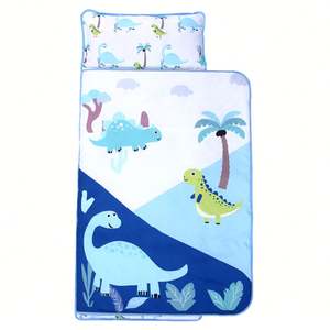 Tapis de sieste pour tout-petits avec oreiller et couverture pour les enfants garçons filles en garderie maternelle préscolaire Sac de couchage enroulable - Product Image 1
