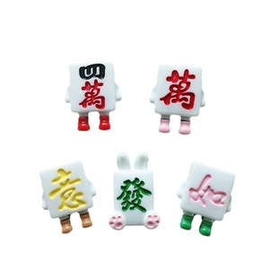 Phim hoạt hình tất cả mọi thứ đi cũng may mắn Mạt chược phụ kiện DIY tủ lạnh nhãn dán ban nhạc Pin Chất liệu hạt nhựa nhựa quyến rũ - Product Image 5